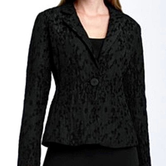 Eileen Fisher L Modern Contemporary Feminine Water Lilly Silk Blend Swing Blazer - Picture 4 of 15